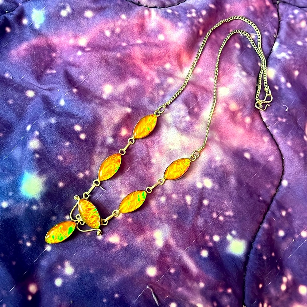Art Glass and Sterling Silver Pendant Necklace